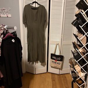 Kensie short dolman Sleeve Olive Dress